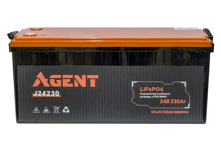 Акумулятор LiFePO4 AGENT 24V 230Ah J24230  з Bluetooth